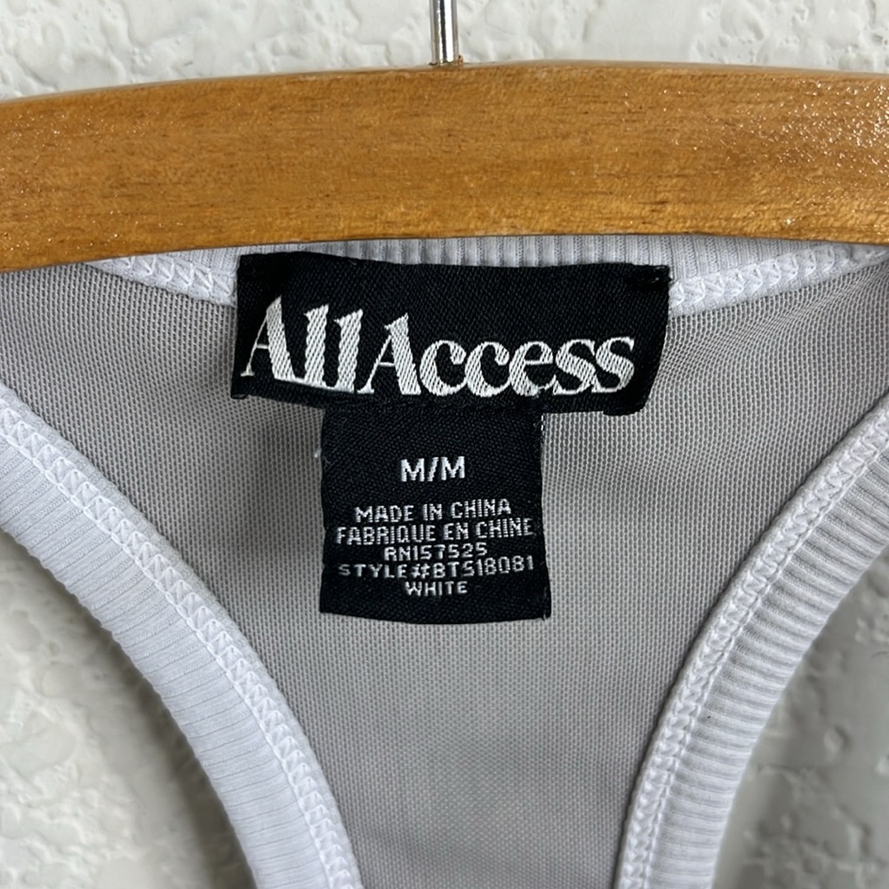 ALL ACCESS Session Ribbed Racerback Light Gray Tank Top REVOLVE BANDIER - Picture 5 of 6